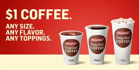 You can choose your size, . . Racetrac coffee cup sizes